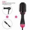 Free shipping 2In1 One Step Hair Dryer and Volumizer Brush Straightening Curling Iron Comb BO