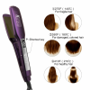 Negative Ion Flat Iron, Anti-Static Hair Straightener with 1.75 Inch Floating Titanium Wide Plates, Purple