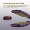 Negative Ion Flat Iron, Anti-Static Hair Straightener with 1.75 Inch Floating Titanium Wide Plates, Purple