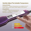 Negative Ion Flat Iron, Anti-Static Hair Straightener with 1.75 Inch Floating Titanium Wide Plates, Purple