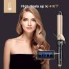 Curling Iron 1 1/2-inch Dual Voltage Instant Heat with Extra-Smooth Tourmaline Ceramic Coating; Glove Included by MiroPure; RM-C85-38 Gold