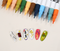 12-color Set Nail Polish Pen Manicure Pen Manicure Tool Painting Pull Line Tracing Nail point Flower DIY Nail Painting Plower Pen