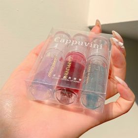 1/3Pcs Transparent Lip Gloss Crystal Jelly Mirror Liquid Lipstick Glitter Clear Moisturize Lip Tint Cosmetic For Lip Makeup Base (Color: setB)