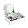 2-in-1 Compact Bay Window Makeup Dressing Table