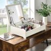 2-in-1 Compact Bay Window Makeup Dressing Table